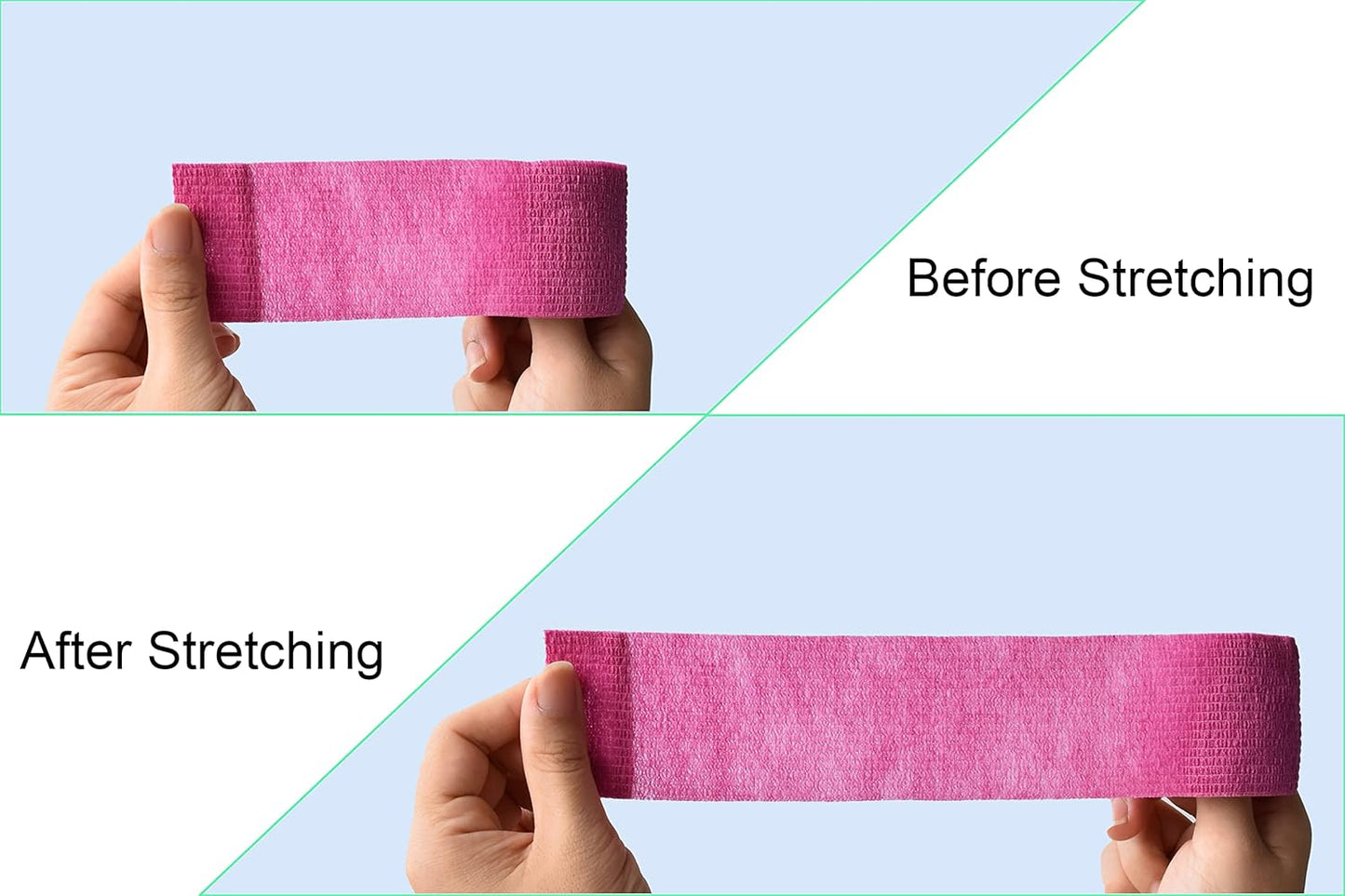 10 Pack Self Adherent Bandage Wrap Elastic Cohesive Bandage Self Adhesive Tape Vet Wrap Tape 2 Size (8Pack 2'' and 2Pack 1''), Light Purple