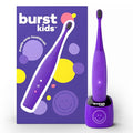 Burst Kids & Toddlers Electric Toothbrush (Purple) | Soft Bristles | Two Minute Timer | Rechargeable Battery | Easy-Grip Silicone Handle | 2 Modes for Healthy Smiles | Ages 3+
