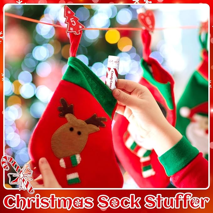 10 Pack Christmas Lip Balms Bulk Christmas Candy Peppermint Cane Scented Holiday Flavor Lip Balm Gifts Xmas Party Gifts Bulk Xmas Items Stocking Stuffers for Women Men Staff Employee (Candy)