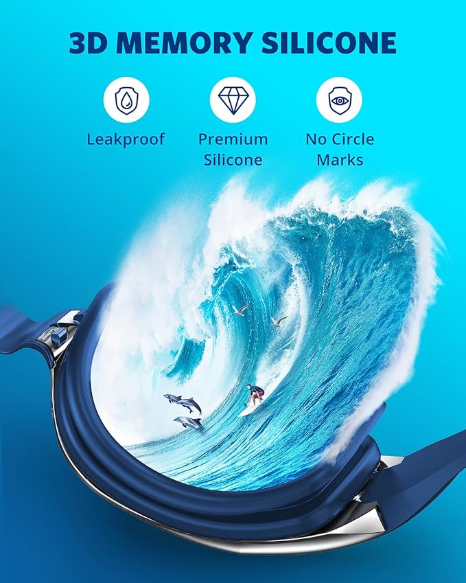 Aegend Swim Goggles, Swimming Goggles No Leaking Full Protection Adult Men Women Youth