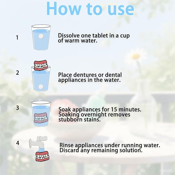 Denture & Aligner Cleaning Tablets, 30 Count, 0.17 oz, For Dentures, Retainers and Night Guards