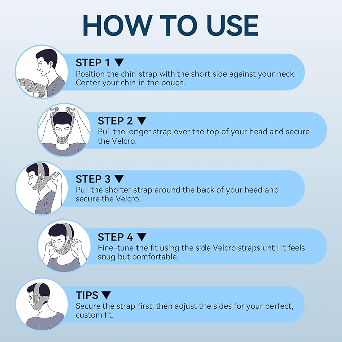 Chin Strap for Sleeping & Nighttime Support - Gently Keeps Mouth Closed to Promote Nasal Breathing for a More Restful Night, Skin Color