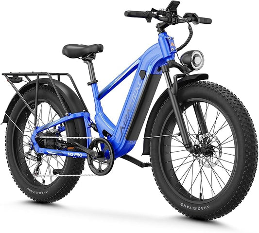 LEONX M2 Pro Electric Bike,1800W Motor Electric Bike for Adults, 26'' x 4.0'' Fat Tire Ebike with 48V 17.5AH Battery, 36MPH 85Miles Long Range Electric Mountain Bike, Up to 110 Nm