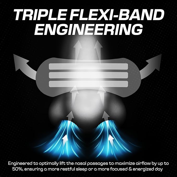 Nasal Strips for Snoring & Sleeping (60 PK) - Nose Strips for Breathing - Deviated Septum Tape & Sinus Congestion Relief for Adults - Improve Sleep Quality, Energy and Productivity, Lessen Snoring