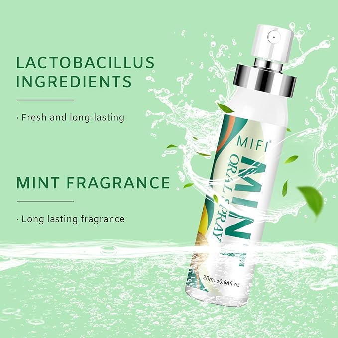 Oral Spray for Adult - Sugar-Free, Breath Freshener Spray, Dry Mouth Spray, Fights Bad Breath, Compact and Portable (Mint Flavor*2Pack)