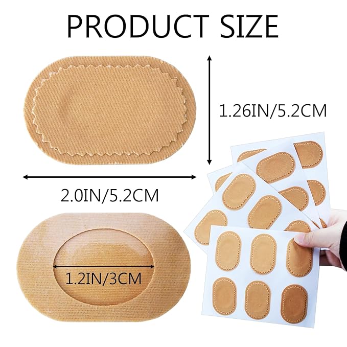 24 Pcs Foot Callus Toe Oval Cushions Pad Protector Corn Patches Shoe Accessories Fabric Feet Heel Toe Protector