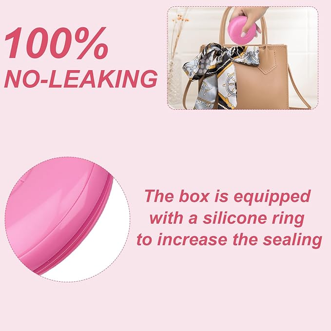 Retainer Cleaner Case,Double Layer No-Leak Denture Cup for Soaking Dentures, Denture Bath for Aligner,Retainers,Mouth Guard,Night Guard Solid Color (Pink)