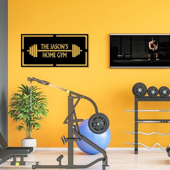 Luxury Personalized Gym Metal Sign, Gym Cut Metal Wall Art, Fitness Home Decor, Gifts for Fitness Lovers, Workout Room Sign