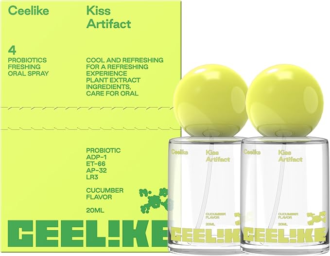 Oral Spray – Fresh Breath, Dual Cooling Experience & Convenient On-The-Go Design – Perfect for Freshening Breath Anywhere, Anytime (Cucumber, 2 Count)