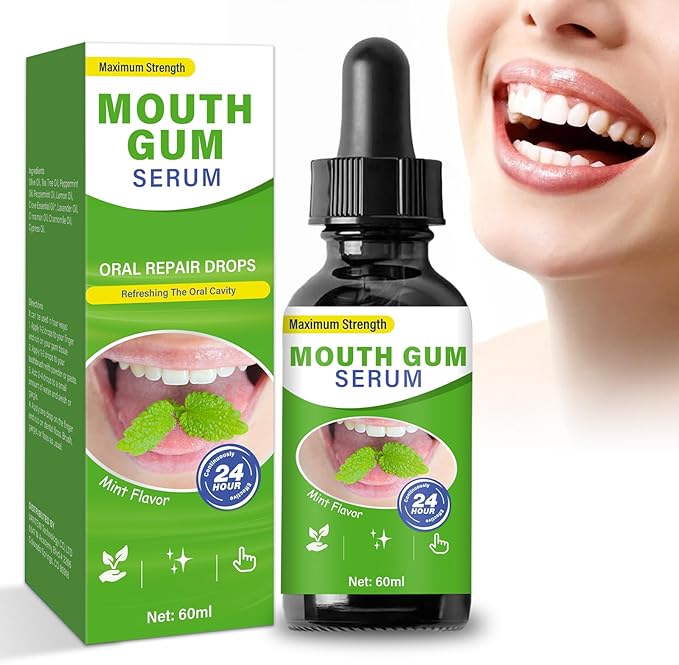 Gum Restore Drops - Advanced Repair for Receding Gums and Bad Breath, Mint Flavor, 2 Fl Oz