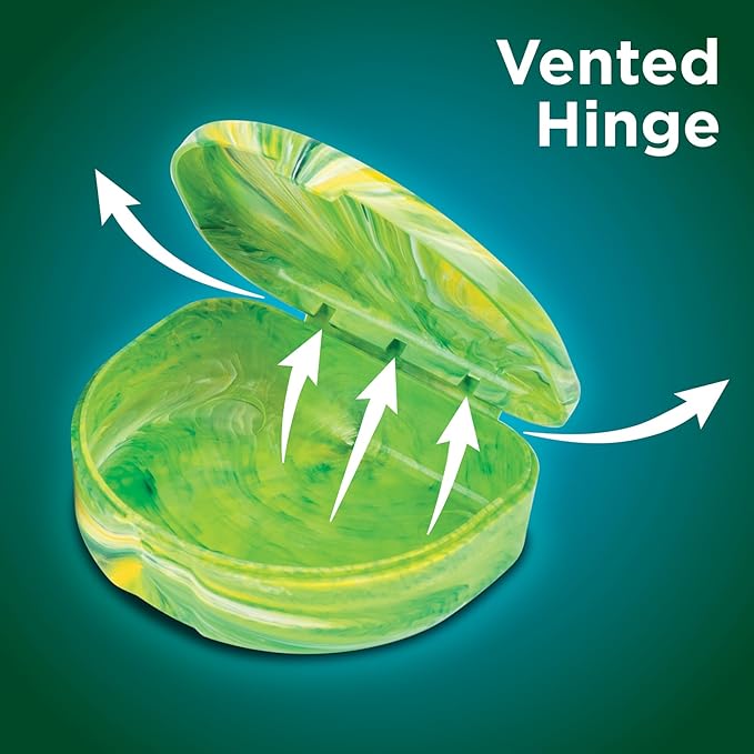 Practicon Brights Marble Retainer Cases, Clear Aligner Case, Dental Orthodontic Retainer Boxes, Mouth Guard Holder, 6 Pack