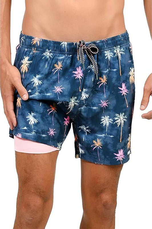 INGEAR Men's Athletic Stretch Workout Shorts Gym Quick Dry Running Trunks Boxer Lining