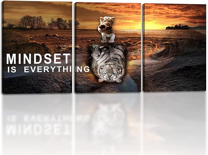 Inspirational Entrepreneur Quotes Office Wall Decor - 3 Pieces Wall Art for Living Room & Bedroom (36" W x 16''H)