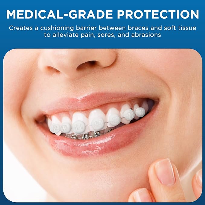 240 Count Orthodontic Wax for Braces, Individual Foil Wrapped for Instant Braces Irritation Relief - Medical Grade, Hypoallergenic & Latex-Free