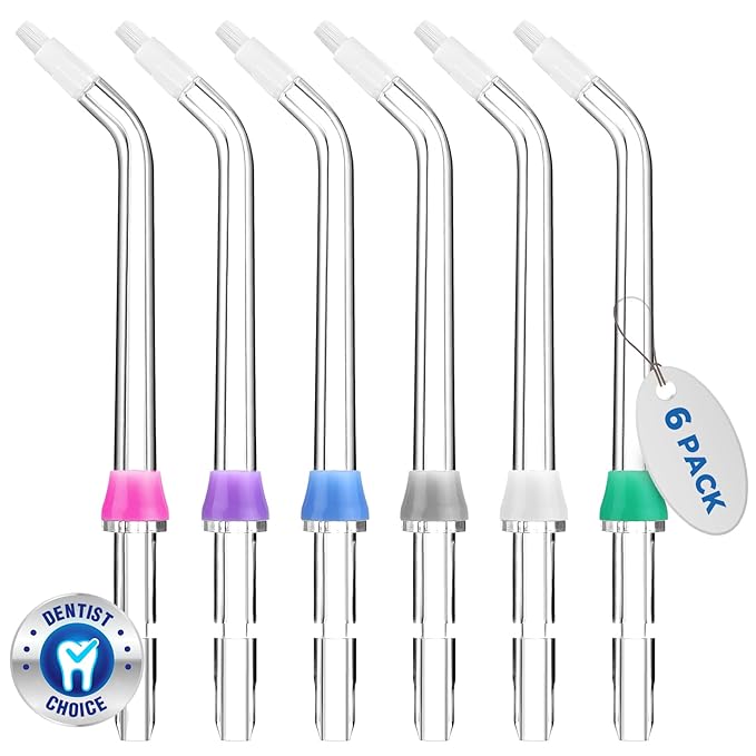 for Waterpik Replacement Heads, Replacement Tips for Waterpik Water Flosser, Suitable for Waterpik Accessories Replacement Tips, for OD-100E(6 Orthodontic Tips)
