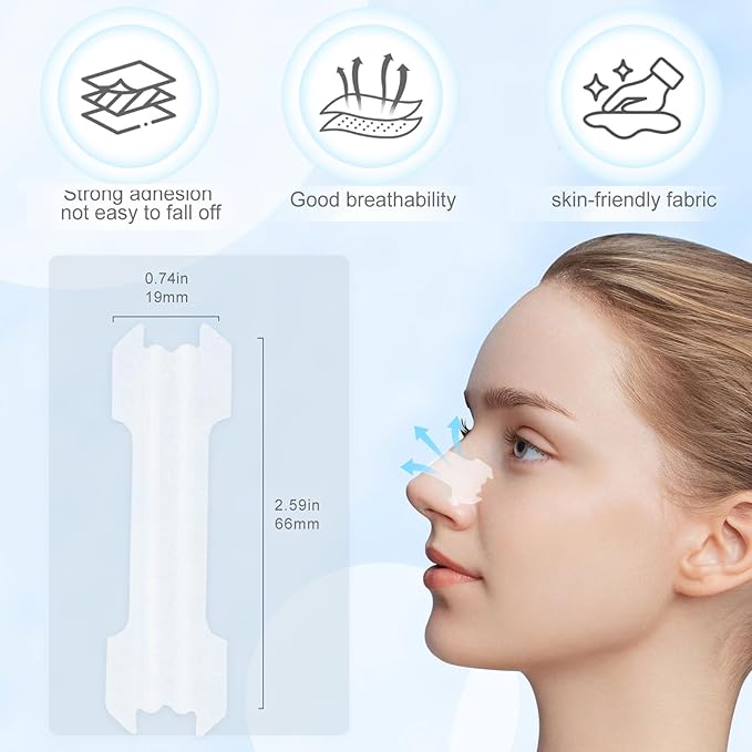 100PCS Nasal Strips for Snoring, Nose Strips for Breathing, Snore Stopper, Nasal Congestion Relief, and Better Sleep Aid