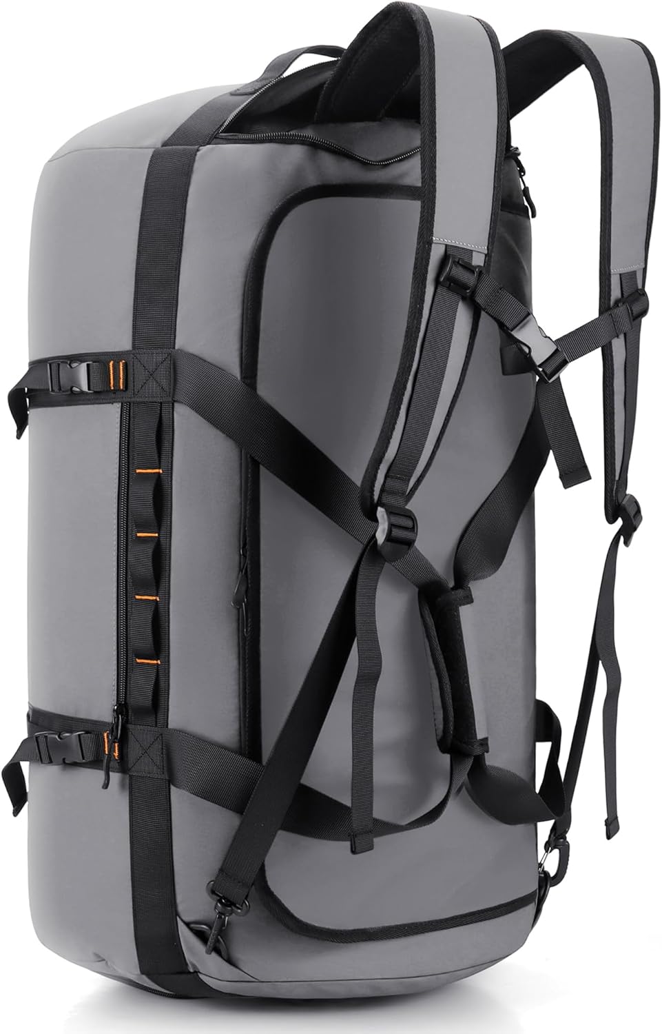 40L/60L/90L Large Waterproof Duffle Bag Backpack for Men, Mens Duffel Backpack Bags for Traveling, Heavy Duty (Grey, 90L)