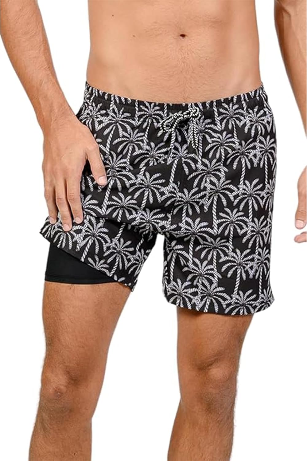 INGEAR Men's Athletic Stretch Workout Shorts Gym Quick Dry Running Trunks Boxer Lining