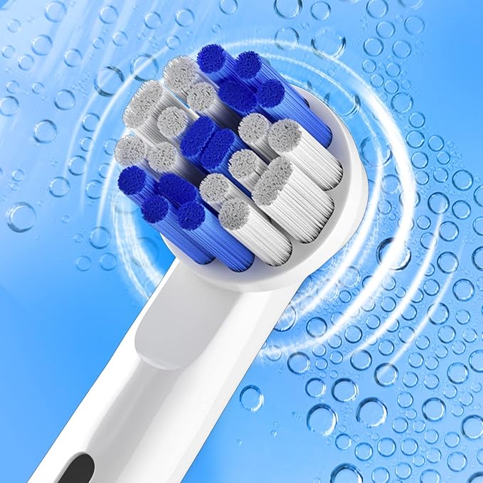 Replacement Brush Heads Fit for Oral B Braun Electric Toothbrushes, 4 Count, Replace for Precision Clean, Round Head for Type 3756 3757 3765 DB4010 etc