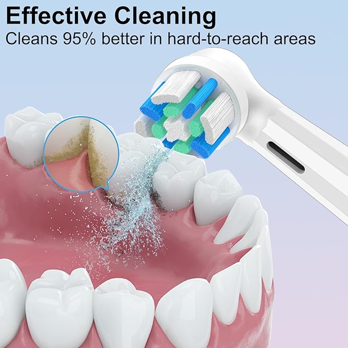 8pcs iO Replacement Heads Compatible with Oral B iO 2/3/4/5/6/7/8/9/10 Series Electric Toothbrush,IO Toothbrush Heads Compatible with Oral B iO,Medium-Hard bristles Care for Your Teeth