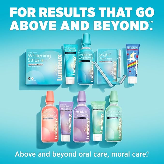 Lumineux Teeth Whitening Strips Kit - 21 Treatments - Peroxide Free - Enamel Safe for Whiter Teeth - Whitening Without The Sensitivity - Dentist Formulated - Sensitivity
