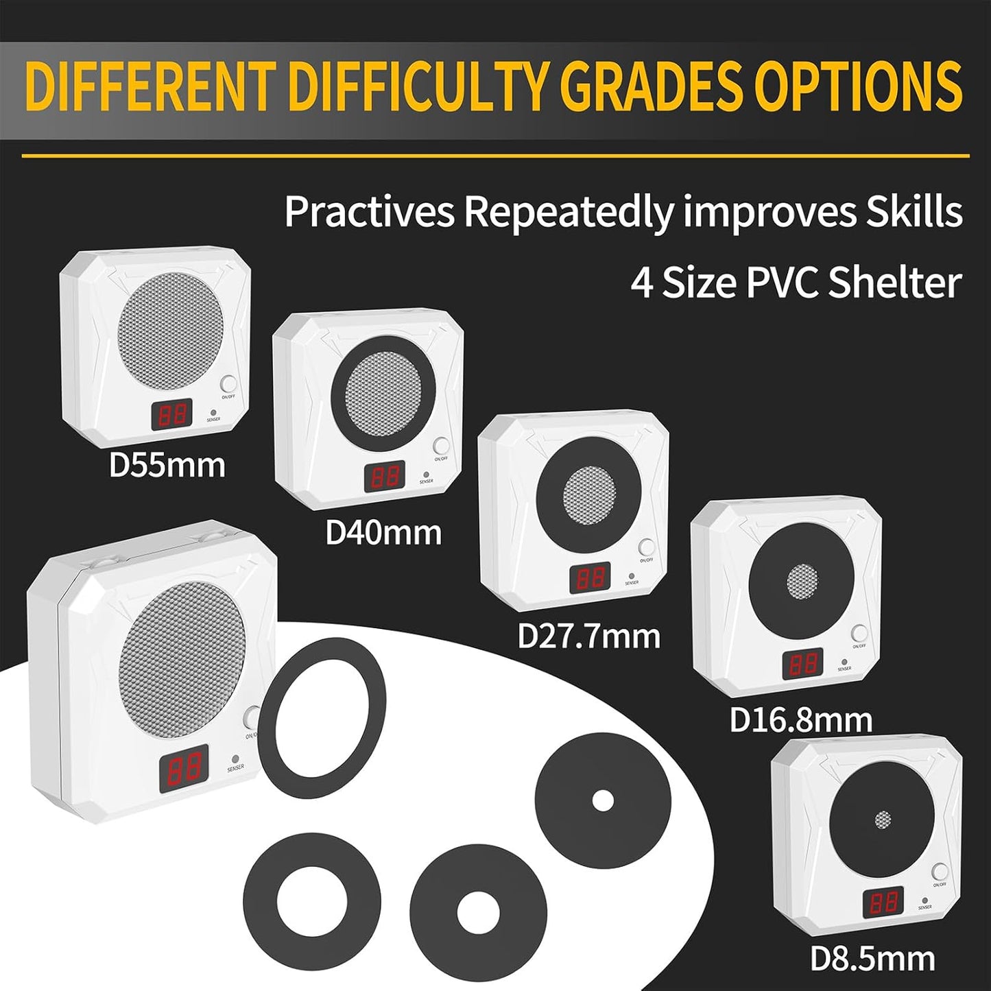 Laser Training Cartridge for .38SPL/.357mag/9mm and Laser Trainer Target for Dry Fire Training System Dry Fire Practice and Shooting Training