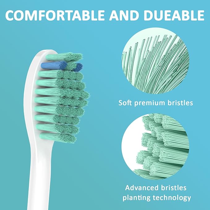 Replacement Toothbrush Heads for Philips Sonicare E-Series Essence Xtreme CleanCare and Other Screw-on Electric Brush Head Multi-Color Rings 6 Packs