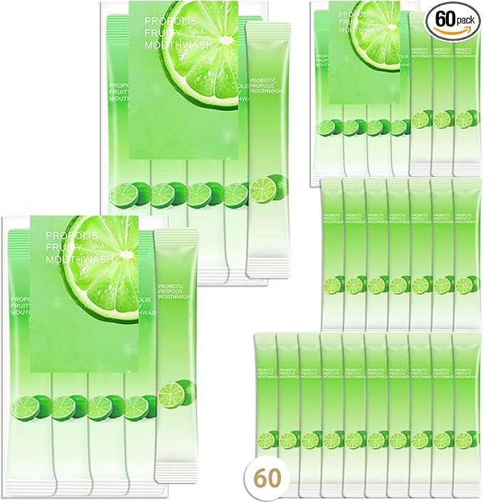 Travel Size Mouthwash,Mini Mouthwash Travel Size Bulk Portable Mouth Wash Set,Individual Small Travel Mouth Wash Packets for Fresh Breath(Pack of 60) A017