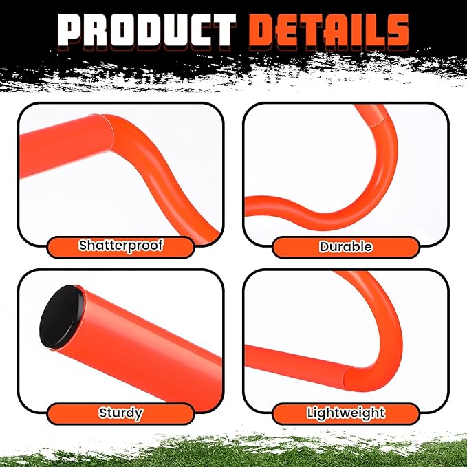 5 Pcs Speed Agility Training Hurdles Detachable Durable Equipment Plyometric and All Purpose Speed Training Hurdle Equipment for Athletes Soccer Basketball