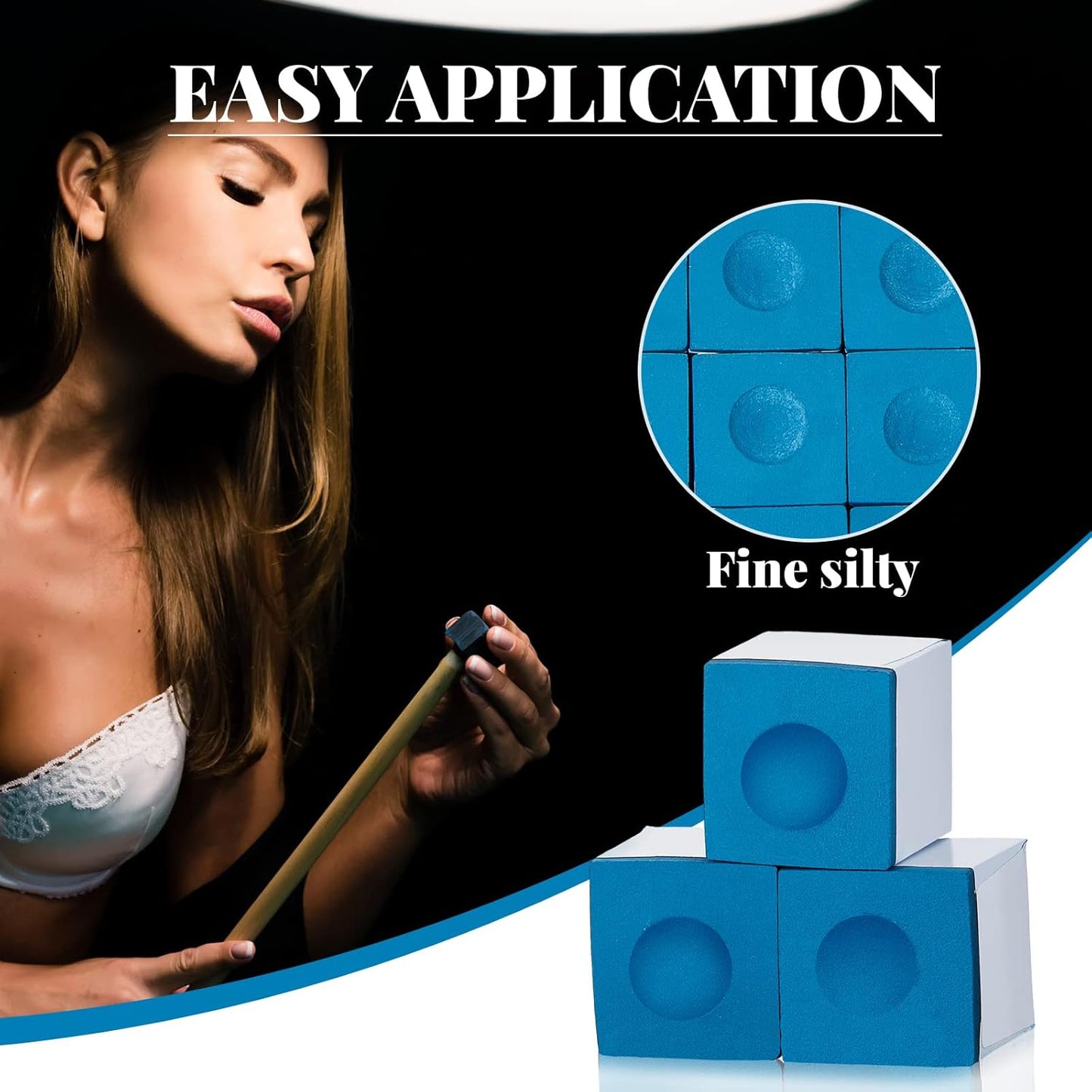 Junkin Pool Chalk Cubes Billiard Cue Pool Stick Chalk Table Accessories for Clubs Bars Home