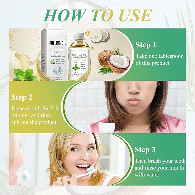 Cocofresha Pulling Oil, Pure Organic Coconut Oil Pulling 4 Oz Mint Flavor, Cocofresha Pulling Oil for Teeth and Gums, Coco Fresha Powerful Organic Coconut Peppermint Pulling Oil
