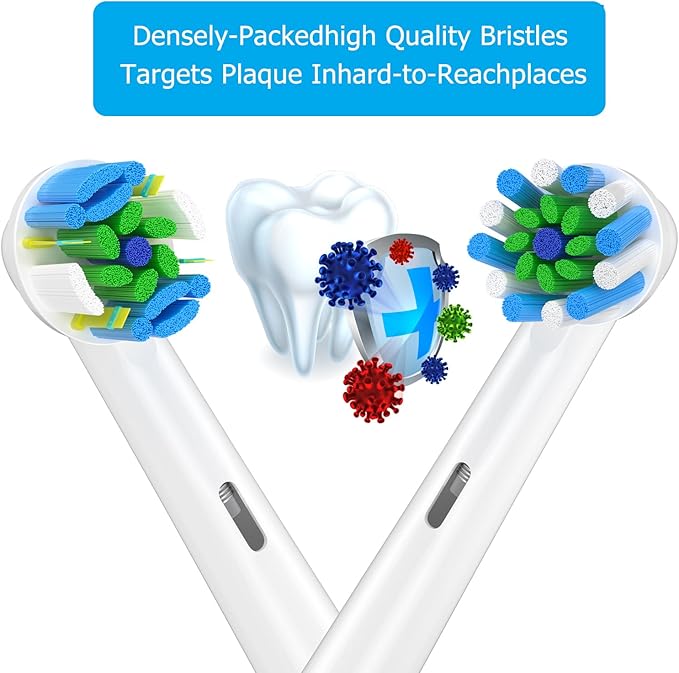 Replacement Toothbrush Heads Compatible with Braun Oral b 7000/Pro 1000/9600/ 5000/3000/8000/Genius and Smart Electric Toothbrush (white-8pcs)