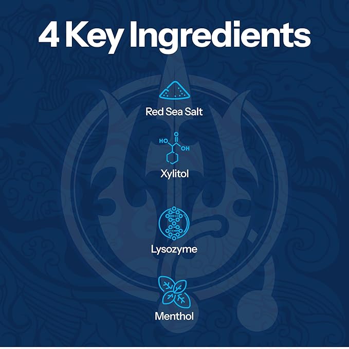 H2Ocean Healing Rinse Natural Sea Salt Oral Care - Mouth Rinse for Oral Care - Great for Piercings, Sore Throats & Gum Health - Alcohol- & Fluoride-Free Mouthwash - Lemon Ice, 8 oz (Pack of 2)