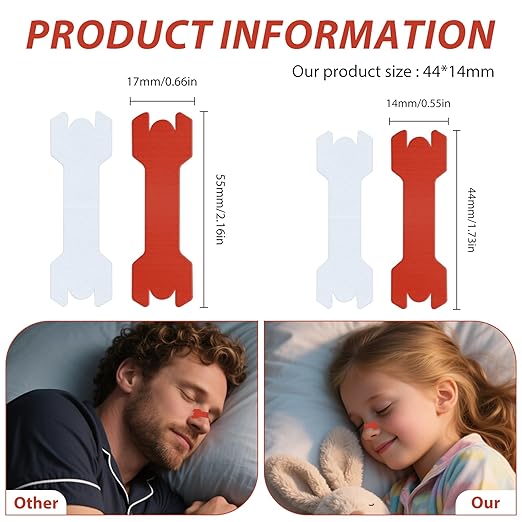 30 Pack Small Size Kids Nasal Strip, Solid Color 1.73*0.55" Extra Strength Kids Nose Strips for Breathing, Kid Nasal Congestion Relief Nasal Tape, Breathe Snoring Strips Sleep Tape for Children