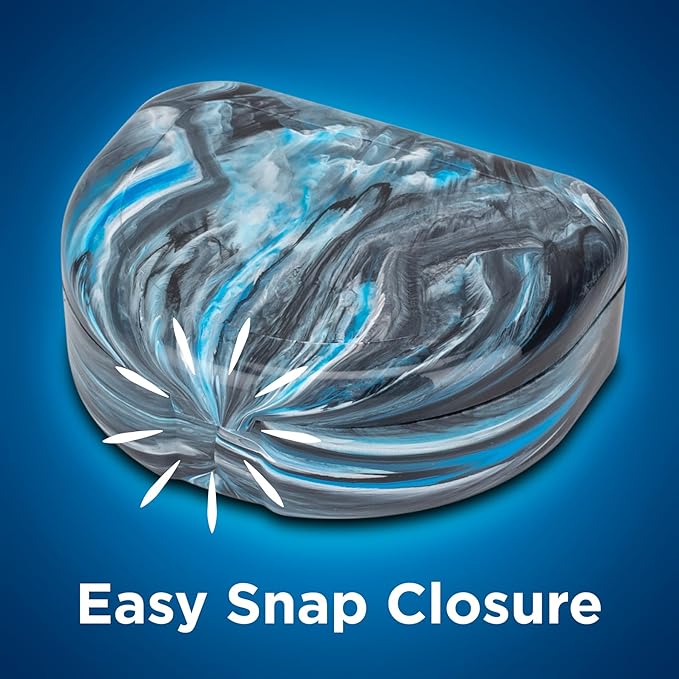 Practicon Glacier Marble Retainer Cases, Clear Aligner Case, Dental Orthodontic Retainer Boxes, Mouth Guard Holder, 6 Pack