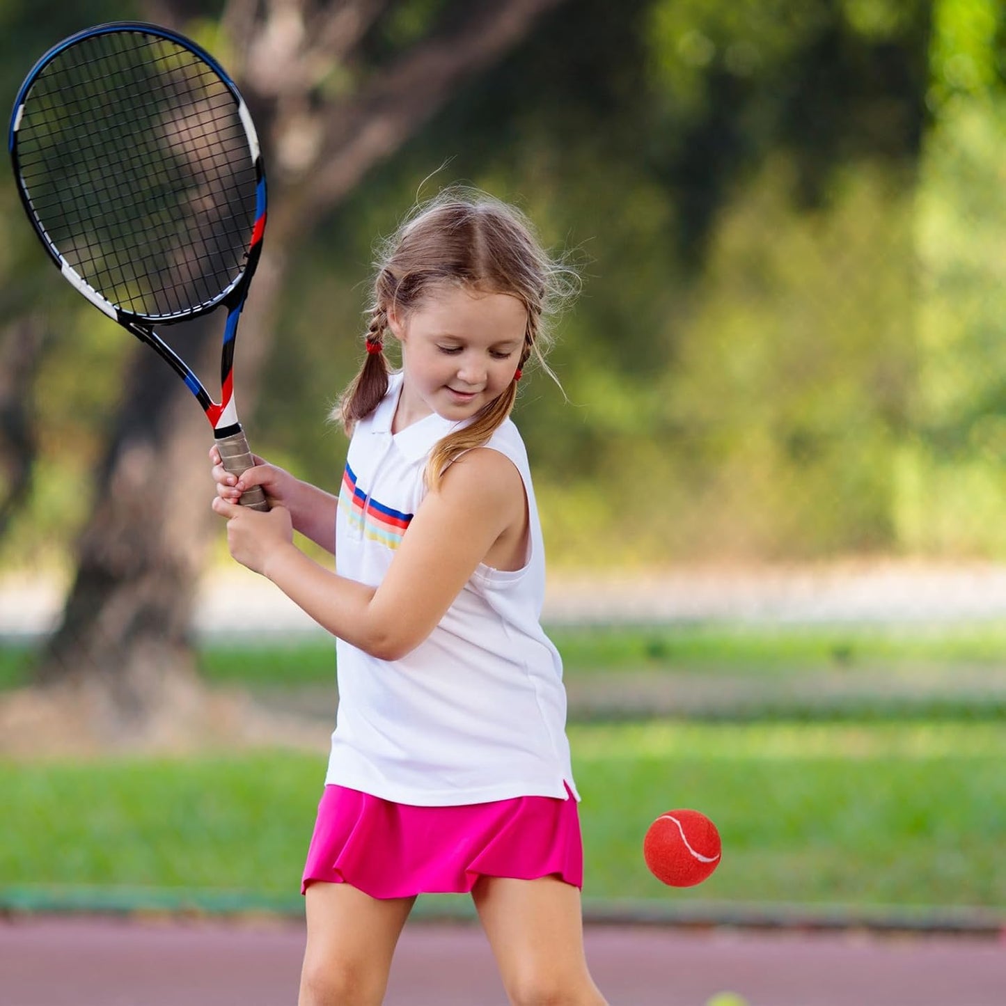 Jenaai 48 Pcs Colored Tennis Balls Bulk 2.5 Inch Standard Pressure, Practice Training Tennis Balls Dogs Playing Supplies for Player Beginner Youth Training Pet, 6 Colors