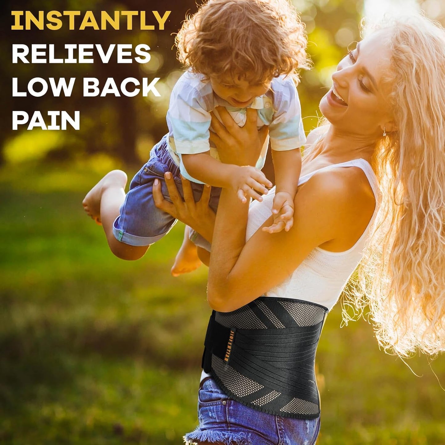 JIUFENTIAN Copper Back Braces for Lower Back Pain with Support System - Lower Back Brace for Herniated Disc,Lumbar supports for Sciatica, Scoliosis,Heavy Lifting and Work(Medium)