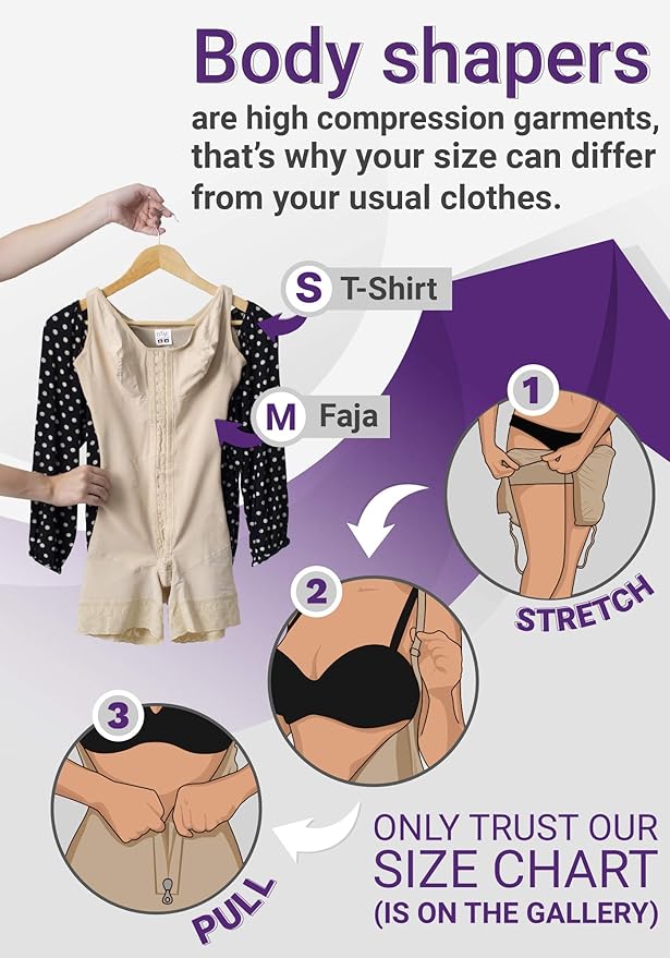 M&D Full Body Faja for Women | Fajas Colombianas Moldeadoras Post Surgery – Stage 2 Faja for Tummy Tuck, Lipo 360 & BBL