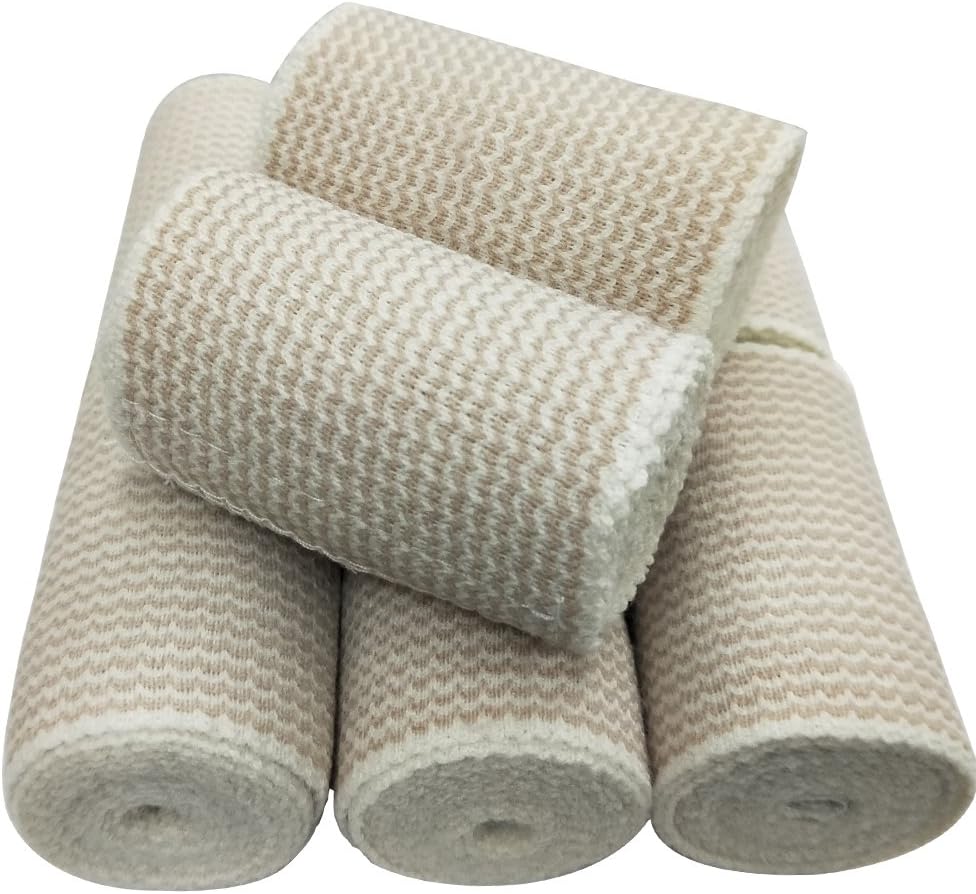 8 Pack Elastic Bandage Wrap | 3" Medical Bandage Wrap with Hook-and-Loop Fasteners on Both Ends Compression Wrap for Wounds Latex Free Stretch Bandage for Foot Arm Hand Ankle Injury