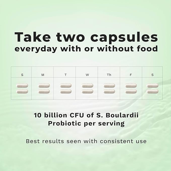 LifeSeasons Essentials S. Boulardii Probiotic - Supports Immune Function & Digestive Regularity - Promotes A Healthy Gut & Stronger Intestinal Lining - Eases Digestion - Saccharomyces - 60 Capsules