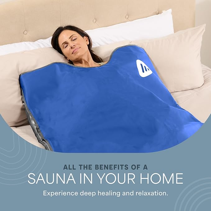 LifePro RejuvaWrap Infrared Sauna Blanket for Detox & Relaxation – Available in 5 Colors & 3 Models – Portable Far Infrared at Home Sauna for Muscle Relief, Circulation & Recovery – 9 Heat Levels