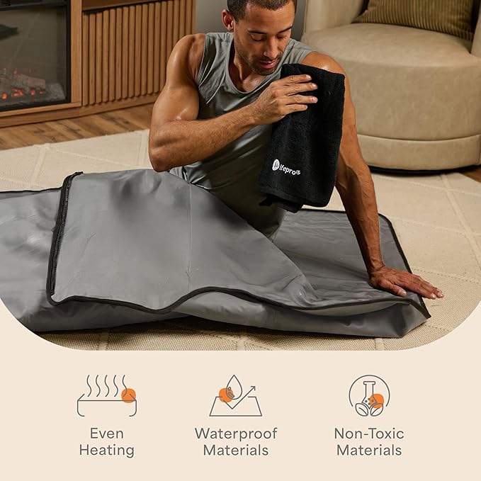 LifePro RejuvaWrap Infrared Sauna Blanket for Detox & Relaxation – Available in 5 Colors & 3 Models – Portable Far Infrared at Home Sauna for Muscle Relief, Circulation & Recovery – 9 Heat Levels