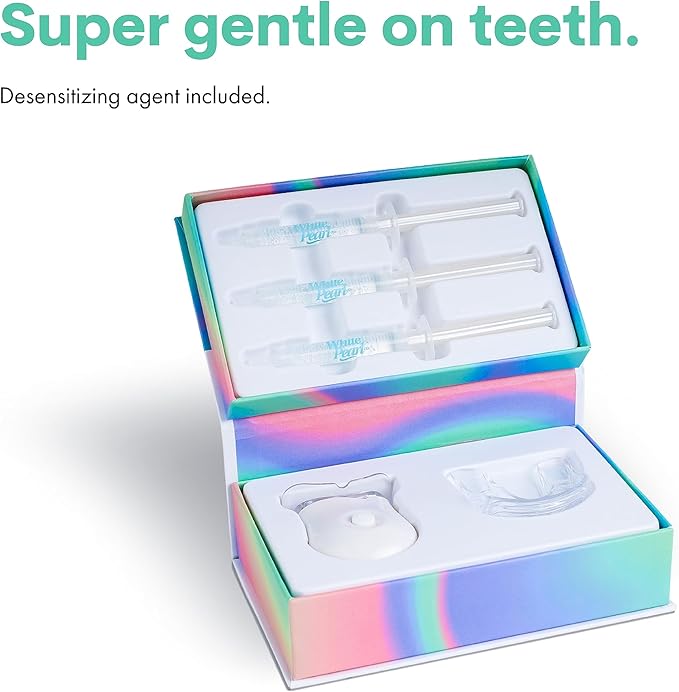 Teeth Whitening Kit with LED Light, Wireless, 35% Carbamide Peroxide, Desensitizing Agent, Enamel Safe, Gentle on Teeth