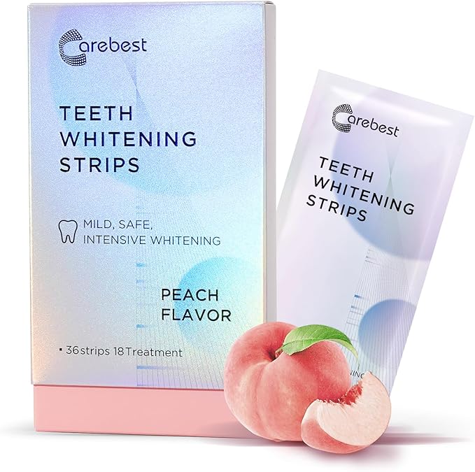Teeth Whitening Strips 18 Treatments,Enamel Safe Strips Whitening Without The Harm,Non-Slip Whitening Strips for Sensitive Teeth