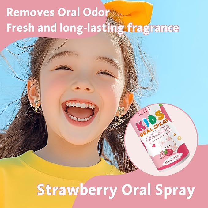 PEGO Kids Oral Spray - Fresh Breath for Children & Toddlers, Fruit-Flavored Oral Care Spray, Easy to Use, Perfect for Home & Travel for Baby's Daily Oral Care (1Pack, Strawberry)