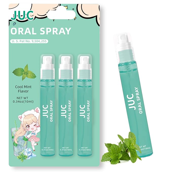 3 Count Mint Breath Spray Mouth Spray Breath Freshener Oral Care for All Ages 0.33OZ (10ML) Cool Mint Flavor