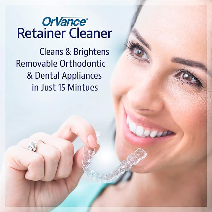 OrVance Retainer Cleaner Tablets (3 Month Supply) | Only 2 Cleanings Per Week Required | Removes Odors, Stains, Plaque for Invisalign, Mouth/Night Guards, and Removable Orthodontic Appliances