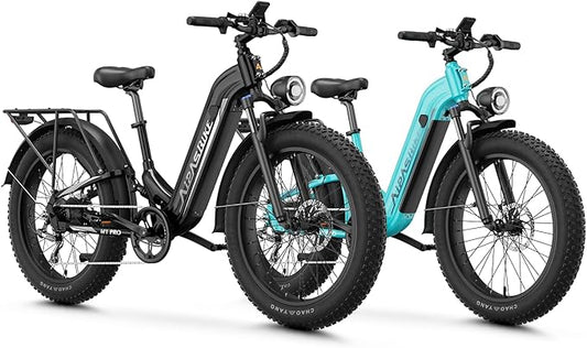M1 Pro Electric Bike, 1800W Peak Motor Electric Bike for Adults, 48V 17.5Ah, 26'' x 4.0'' Fat Tire Electric Mountain Bike, Ebike with 85 Miles, 36MPH, 7 Speed 110Nm and Dual Suspension