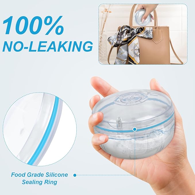 Retainer Cleaner Case,Double Layer No-Leak Denture Cup for Soaking Dentures, Denture Bath for Invisalign Aligner,Retainers,Mouth Guard,Night Guard (Transparent)
