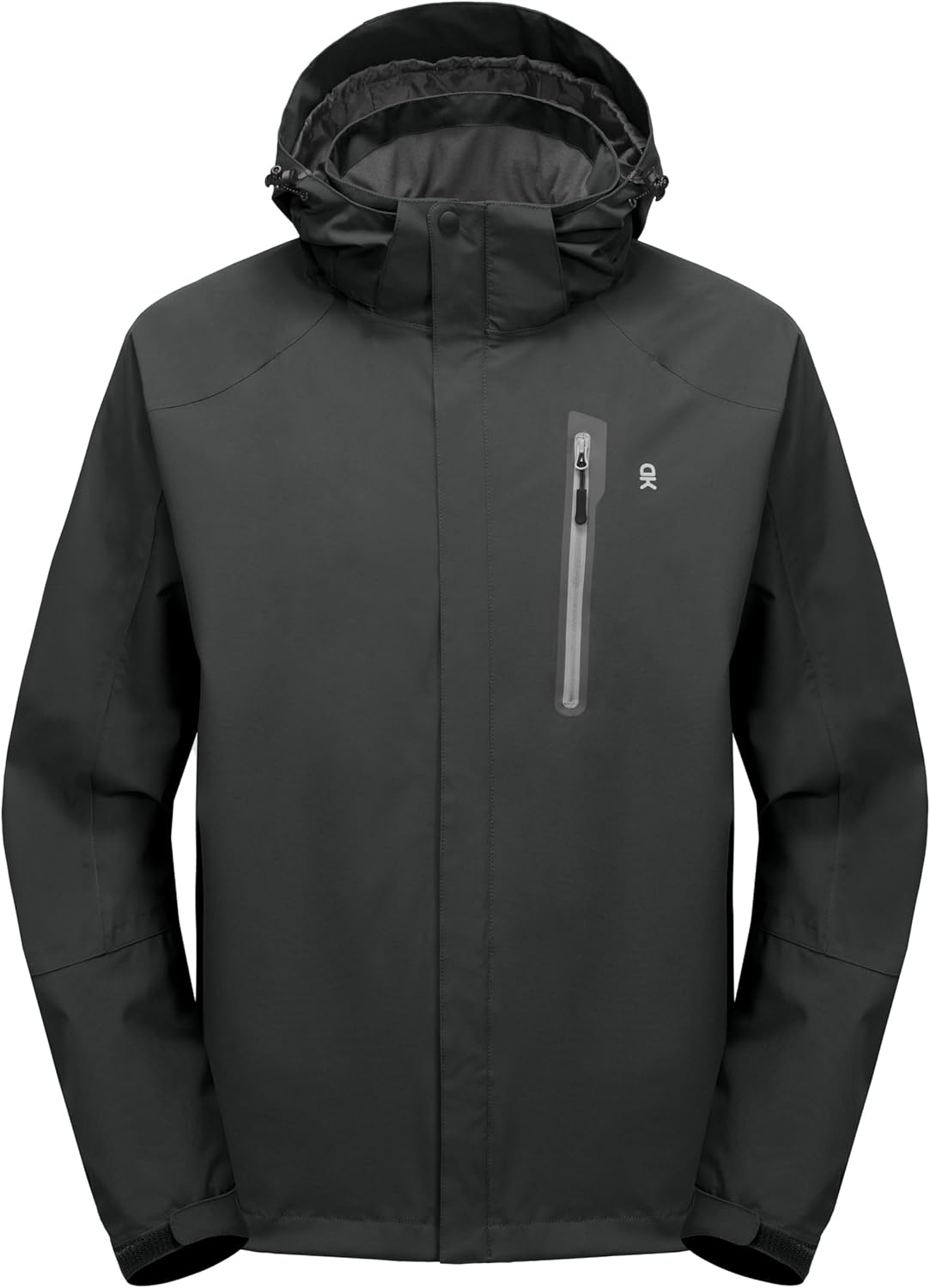 Little Donkey Andy Men's Waterproof Rain Jacket Outdoor Lightweight Hooded Raincoat for Hiking Golf Travel Fishing